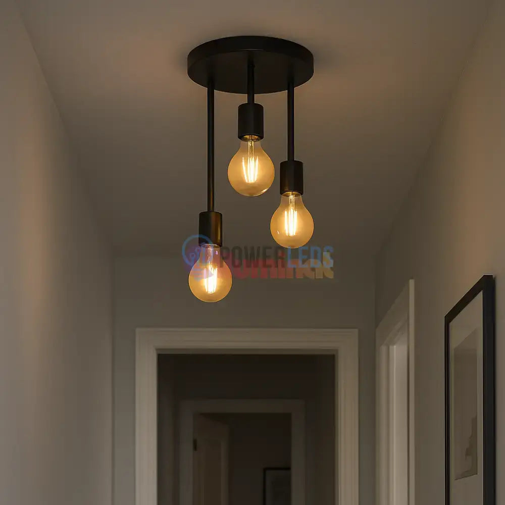 Lustra Vintage WILMCOTE 3xE27 Black 43126 powerleds.ro