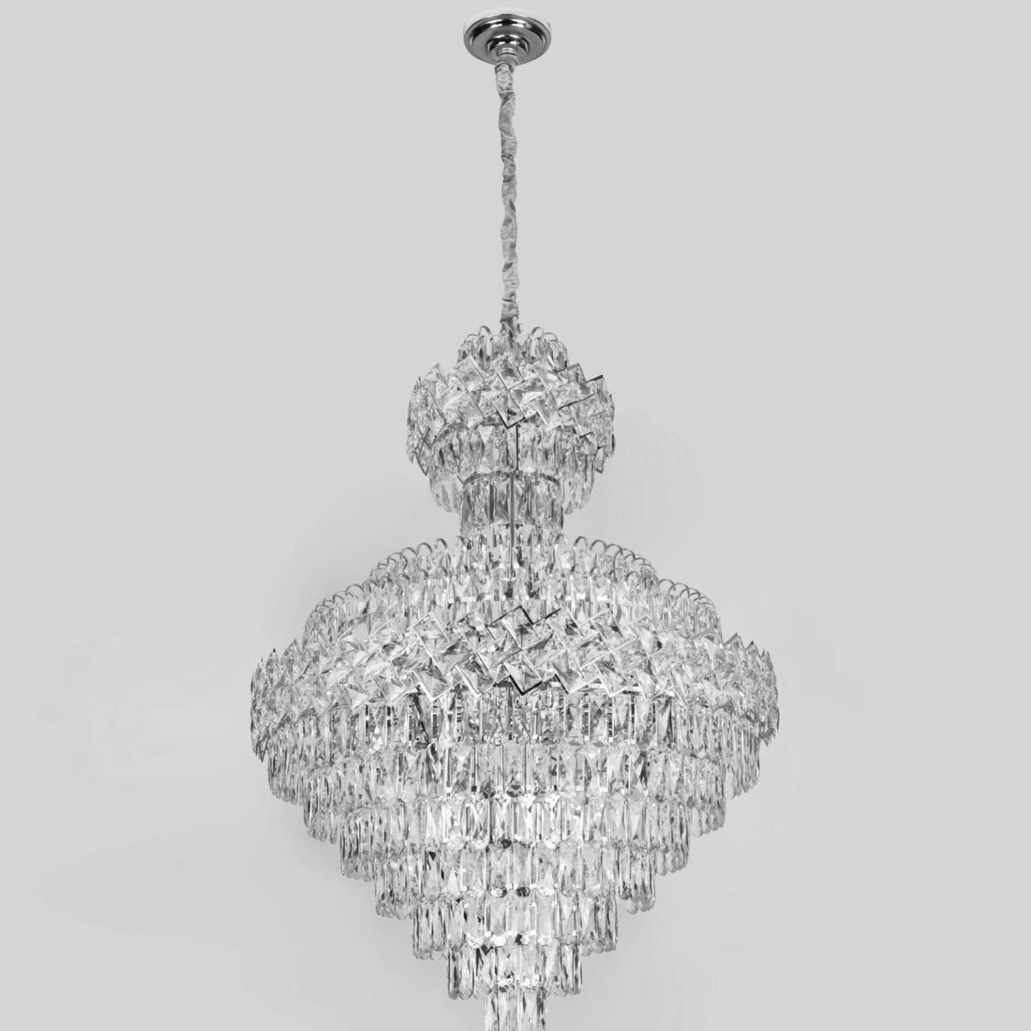 Candelabru Cristal Malli Silver Grande Luxury 80x110CM