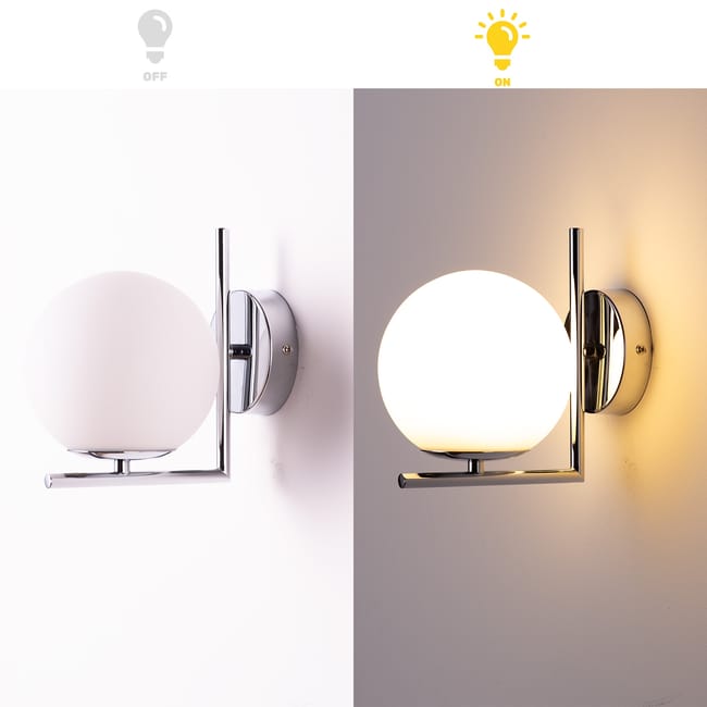 Aplica Nordic Style Abajur Mat Silver Globe