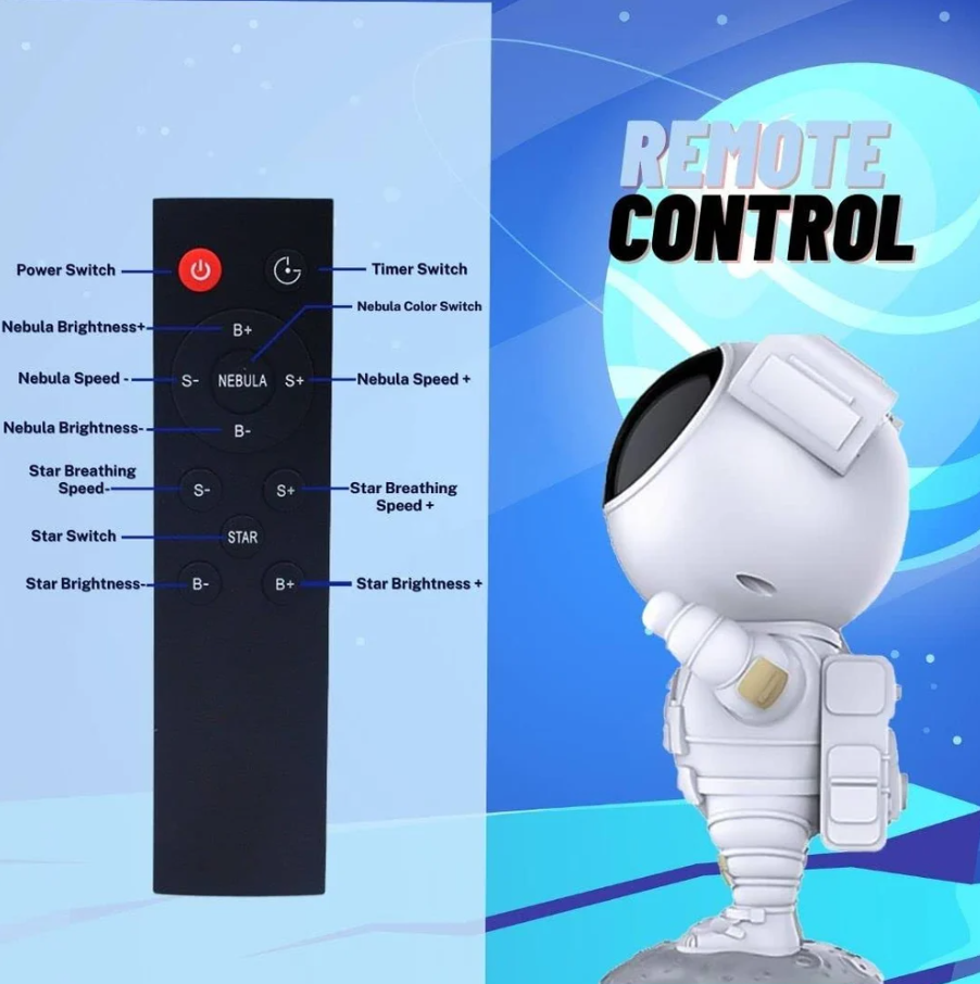 Mini Astronaut cu Telecomanda Proiectie Galaxie Nebuloasa