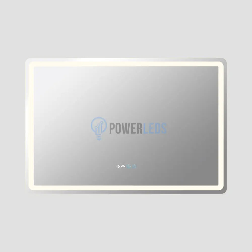 Oglinda Led 120X80Cm Dezaburire Ceas Temperatura Touch Si 3 Lumini Od058 Mirror