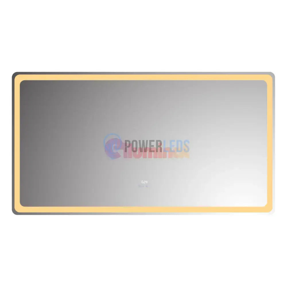 Oglinda LED 150x80CM cu Senzor Radar, 3 Lumini, Touch, Dezaburire, Ceas, Termometru powerleds.ro