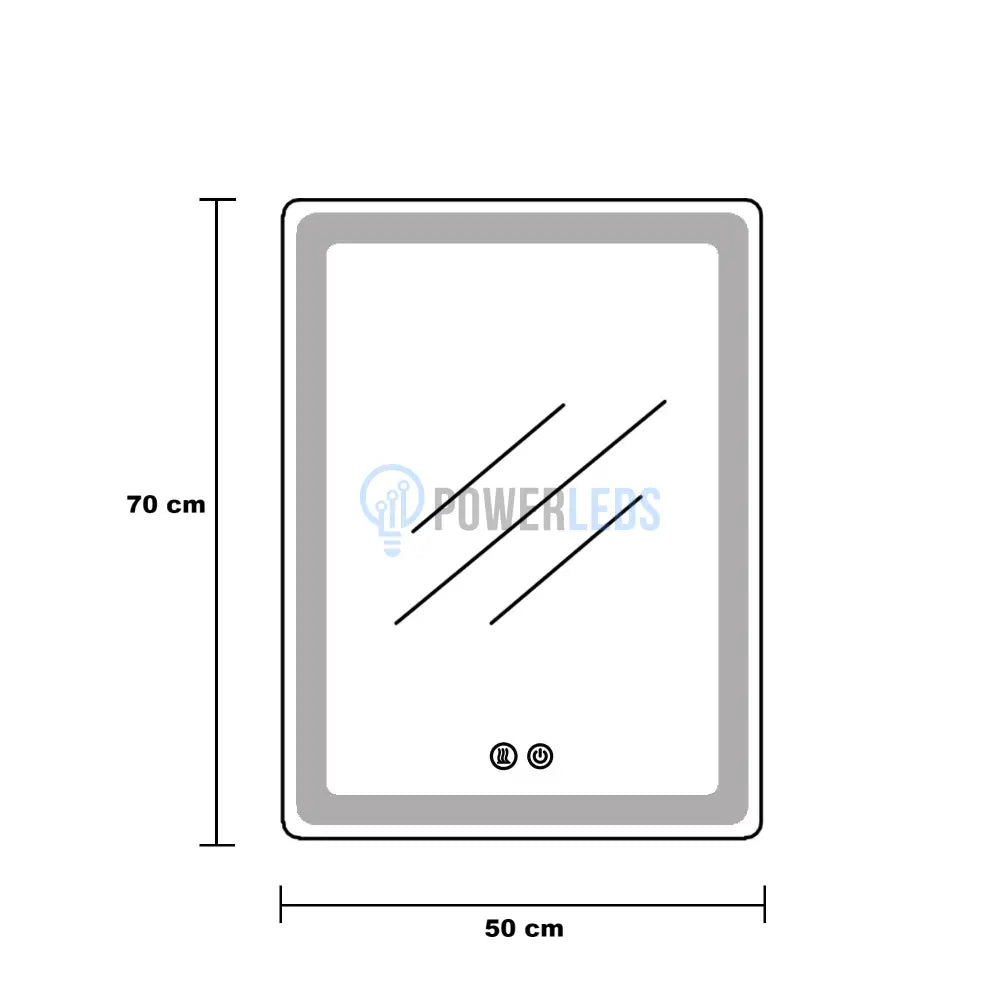 Oglinda Led 50X70Cm 3 Lumini Dezaburire Si Touch Od030 Mirror