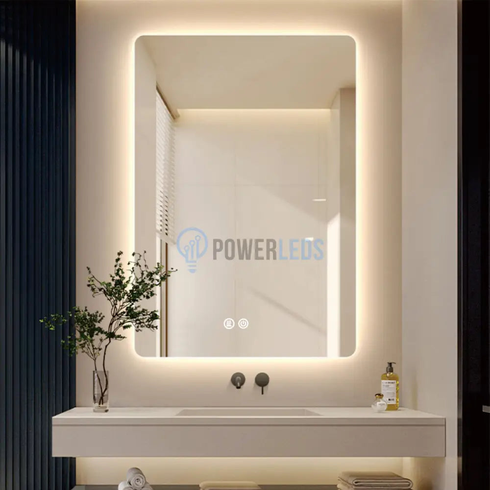 Oglinda Led 50X70Cm 3 Lumini Dezaburire Si Touch Od030 Mirror