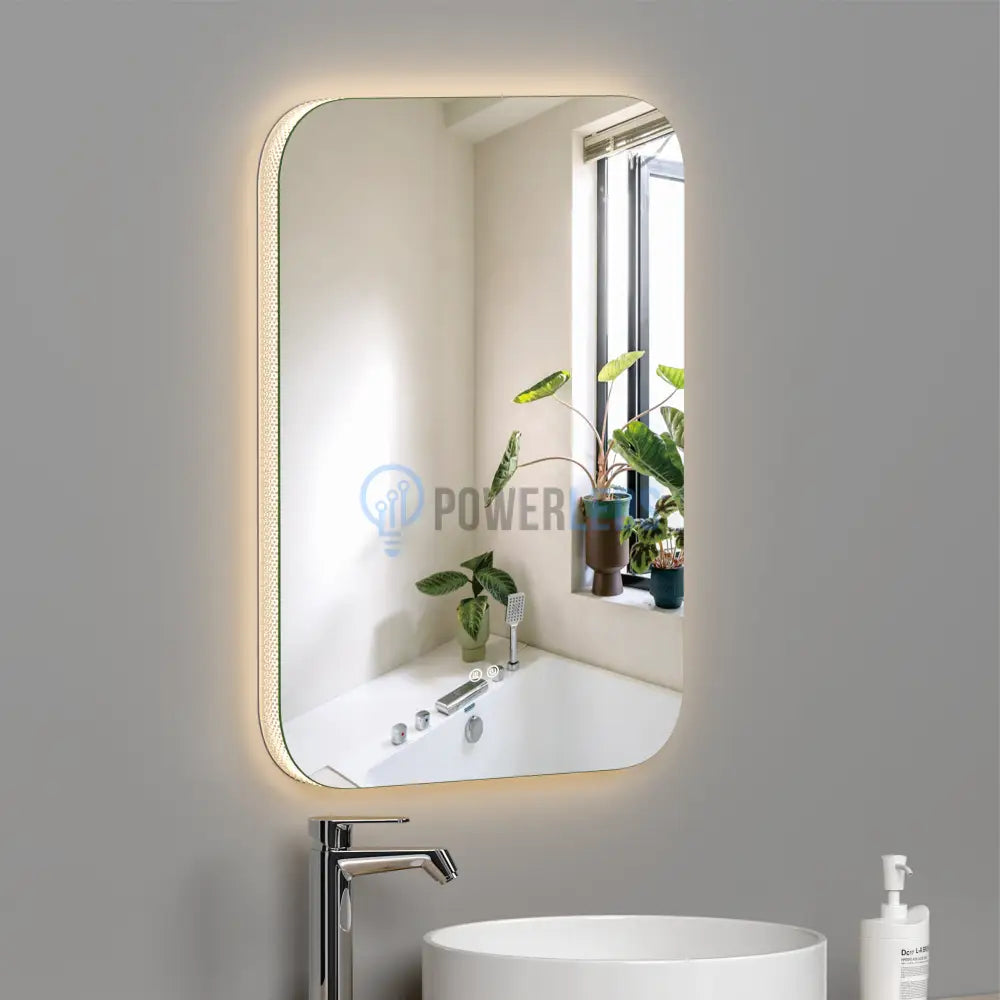 Oglinda Led 50X70Cm 3 Lumini Dezaburire Si Touch Od038 Mirror