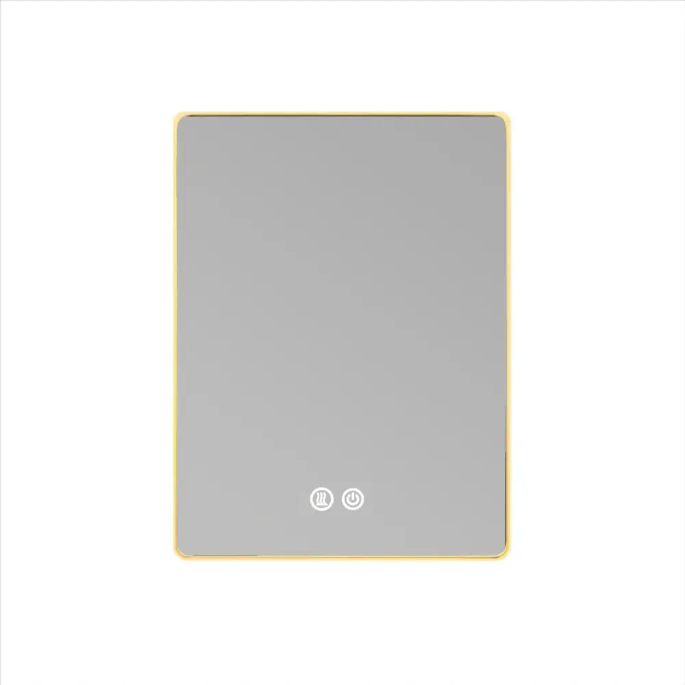 Oglinda Led 60X80Cm Rama Aurie 3 Lumini Dezaburire Si Touch Od041/Gd Mirror