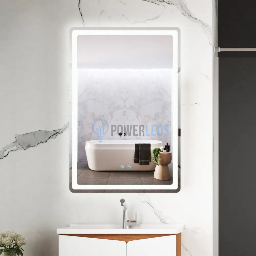 Oglinda Led 60X90Cm 3 Lumini Dezaburire Si Touch Od057 Mirror