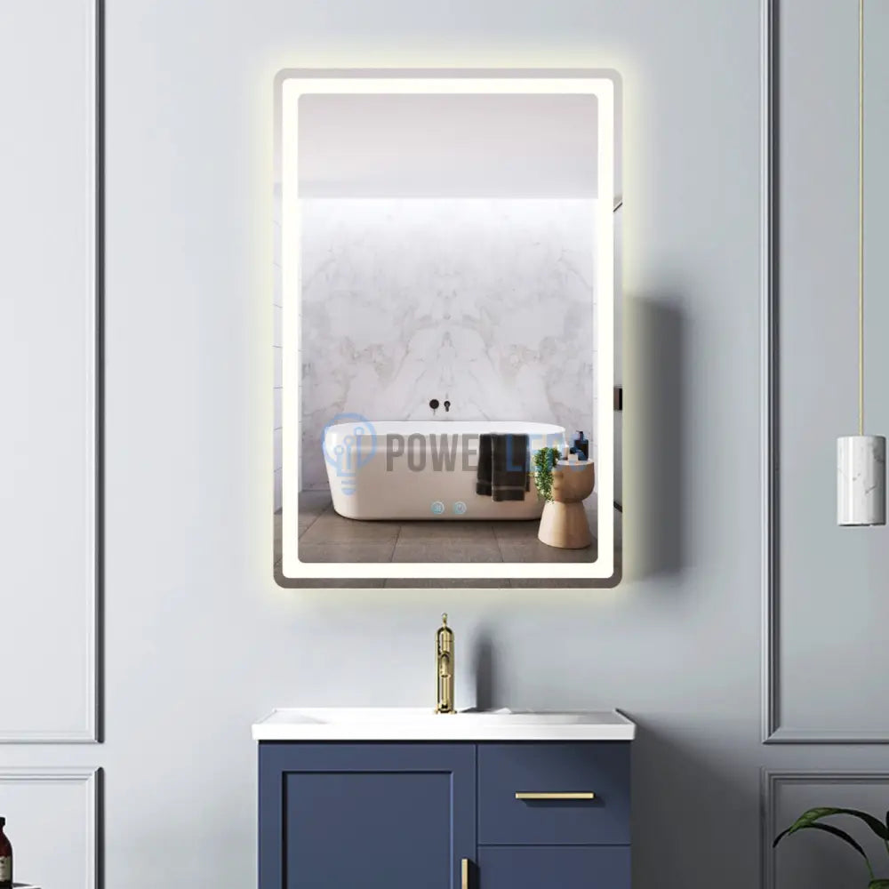 Oglinda Led 60X90Cm 3 Lumini Dezaburire Si Touch Od057 Mirror