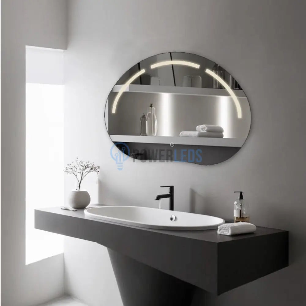 Oglinda Led 80X60Cm 3 Lumini Si Touch Cumulus J185 Mirror