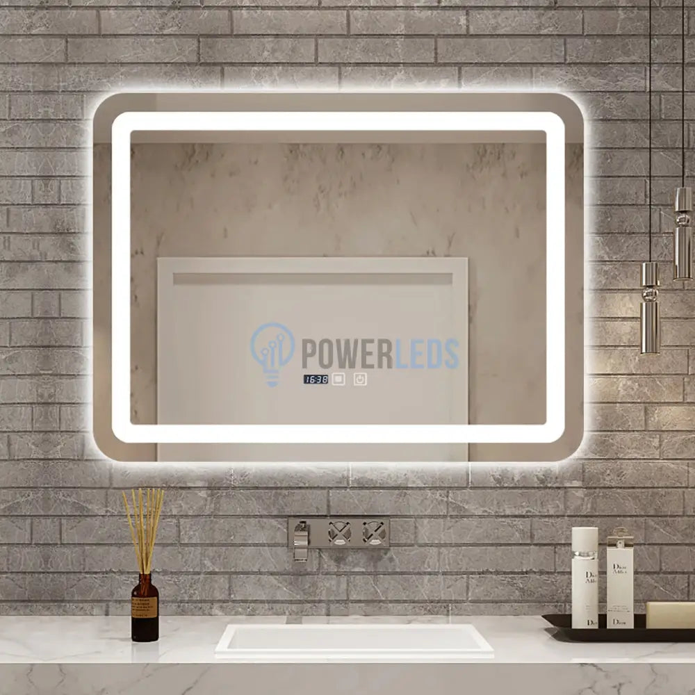 Oglinda Led 80X60Cm Functie Dezaburire Ceas Si Touch J50 Mirror
