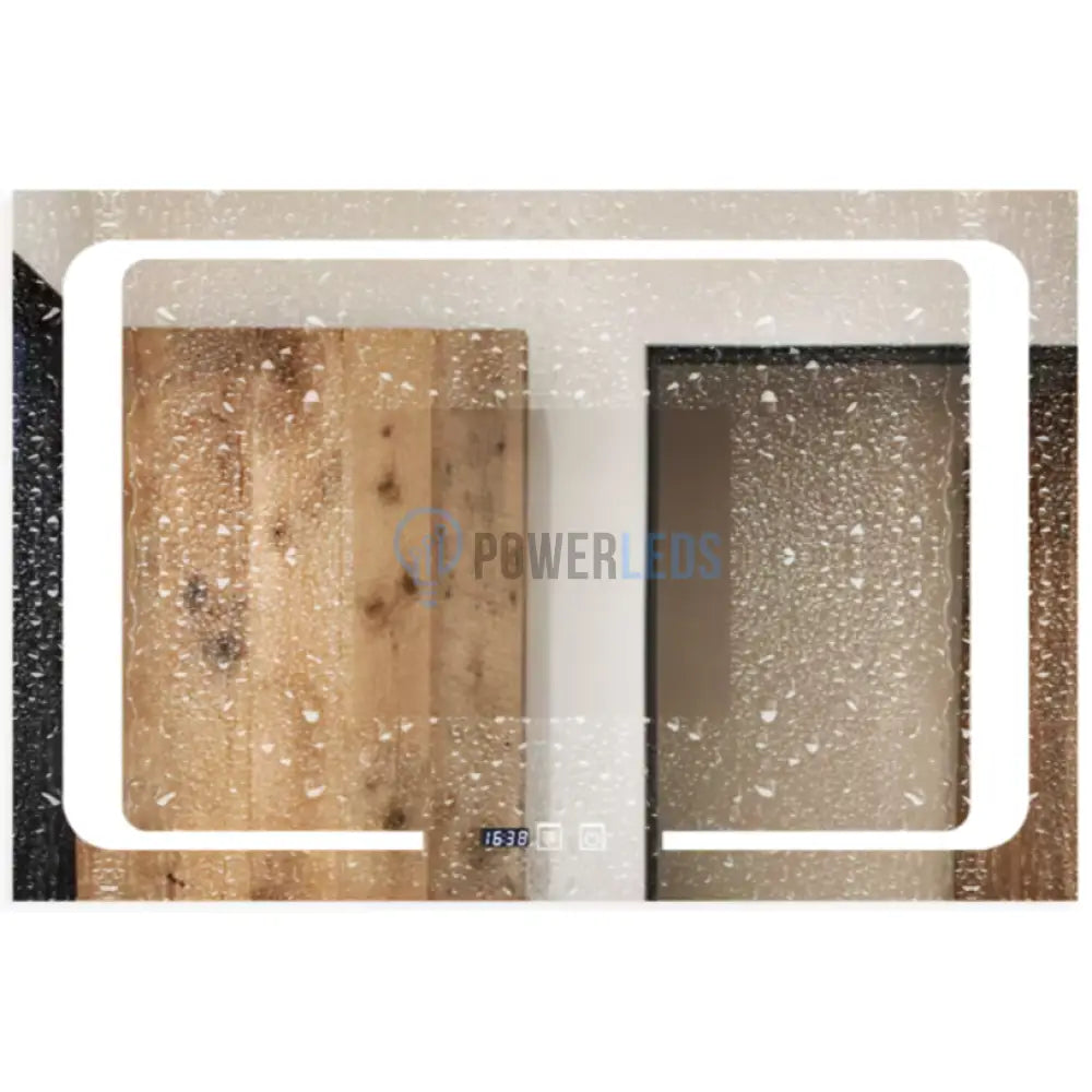 Oglinda Led 90X60Cm Cu Functie Dezaburire Touch Senzor Si Ceas W32 Mirror