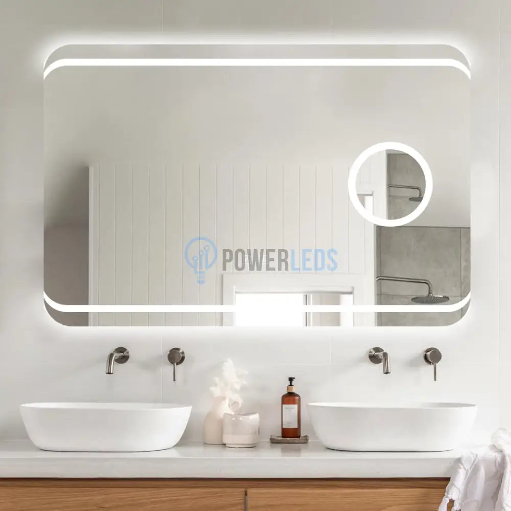 Oglinda Led 90X60Cm Functie Dezaburire Touch Si Lupa J41 Mirror