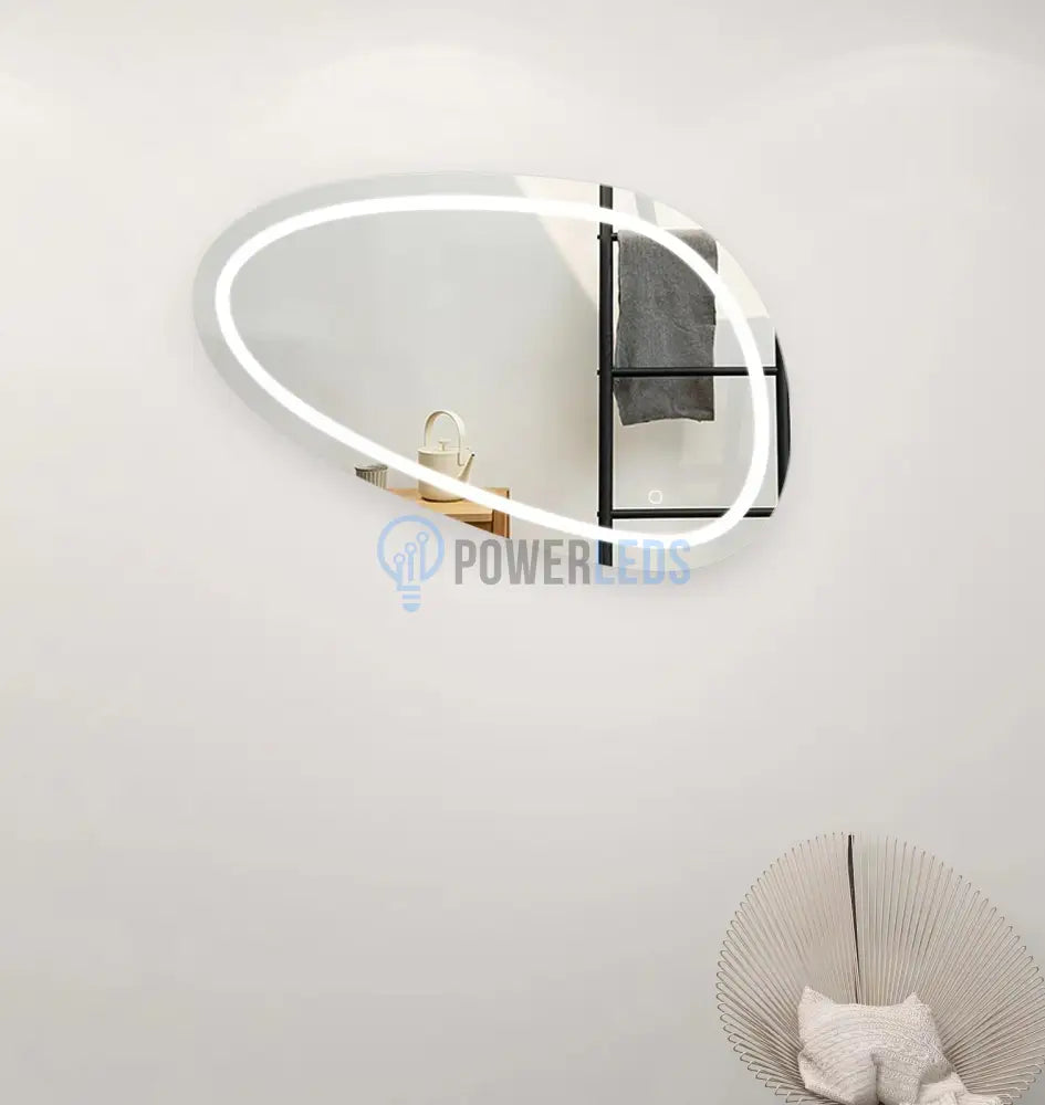 Oglinda Led Asimetrica 80X45Cm Functie Dezaburire Si Touch J18 Mirror