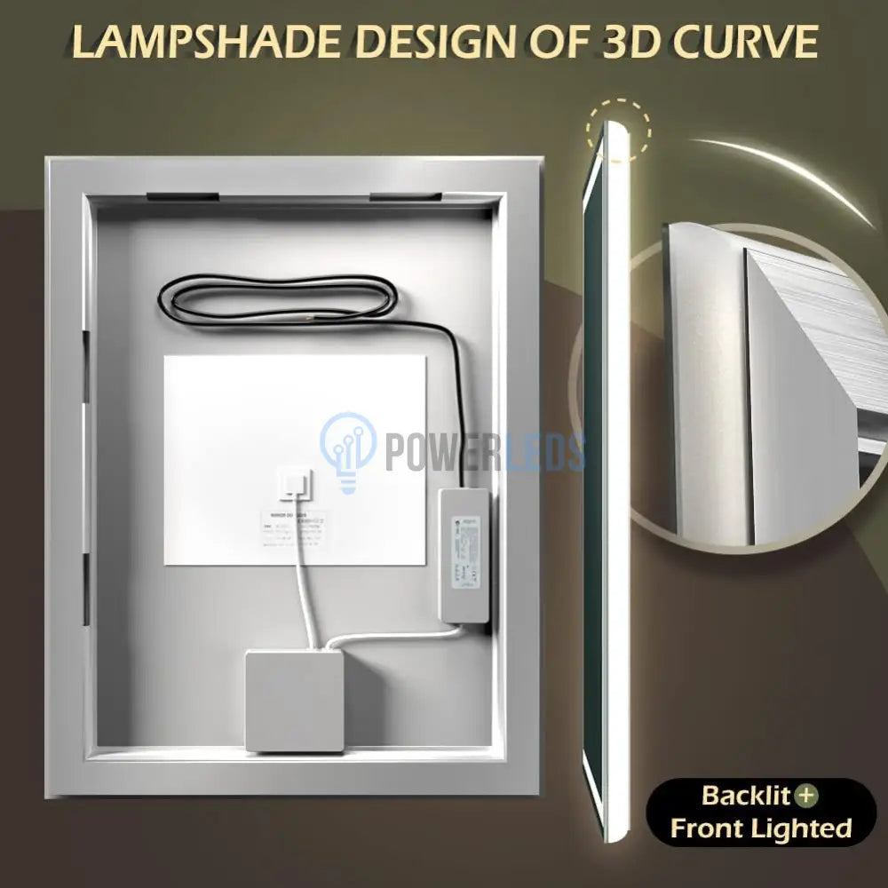 Oglinda Led Dreptunghiulara 60X80Cm Functie Dezaburire Si Touch J08 Mirror