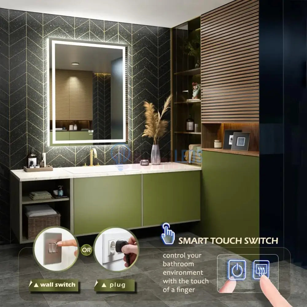 Oglinda Led Dreptunghiulara 60X80Cm Functie Dezaburire Si Touch J08 Mirror