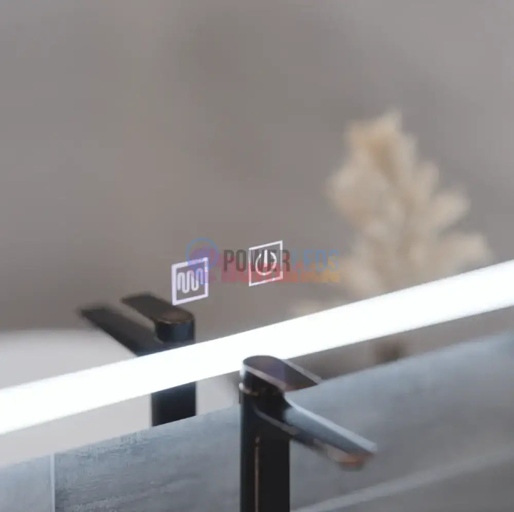 Oglinda LED Dreptunghiulara 80X60cm cu Functie Dezaburire si Touch 80X60CM / NEAGRA LED MIRROR