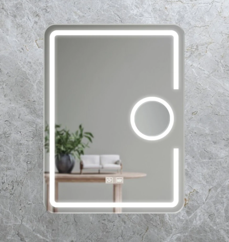 Oglinda LED Dreptunghiulara cu Lupa 60x80cm Functie Dezaburire si Touch J15