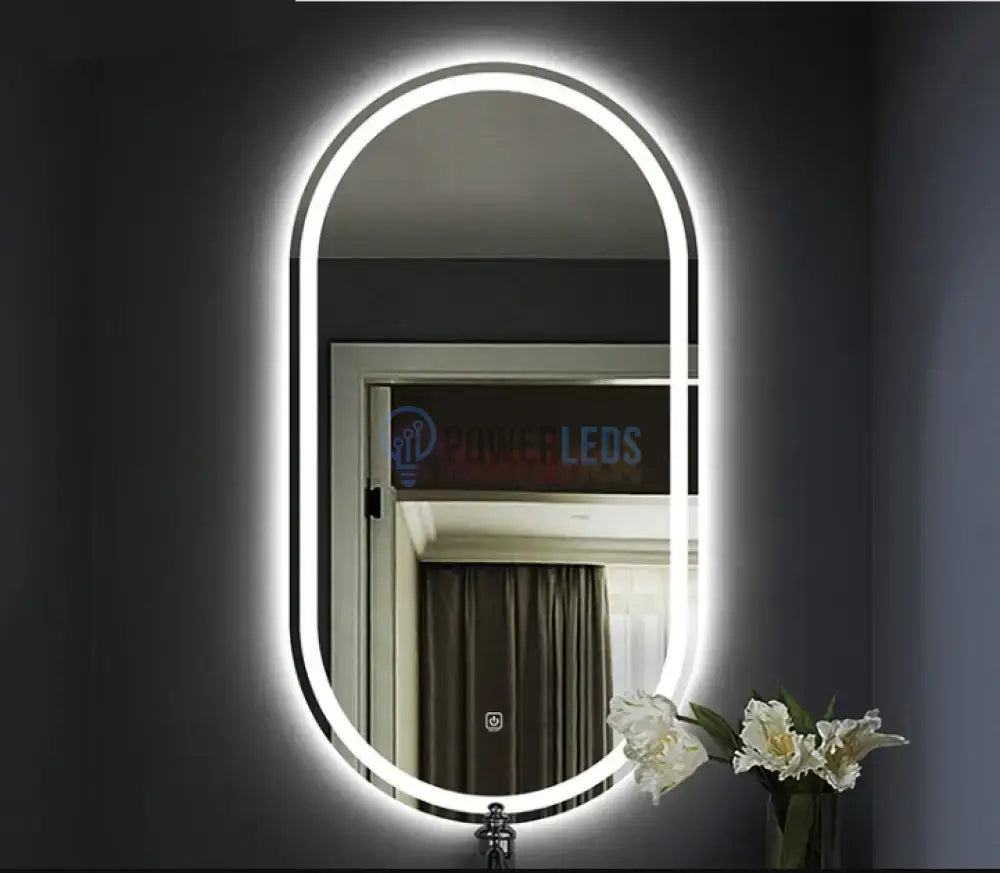 Oglinda Led Ovala 50X80Cm Functie Dezaburire Si Touch J20 Mirror