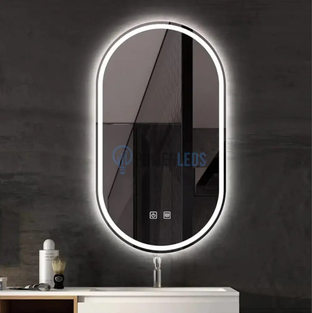 Oglinda Led Ovala 50X80Cm Functie Dezaburire Si Touch J20 Mirror