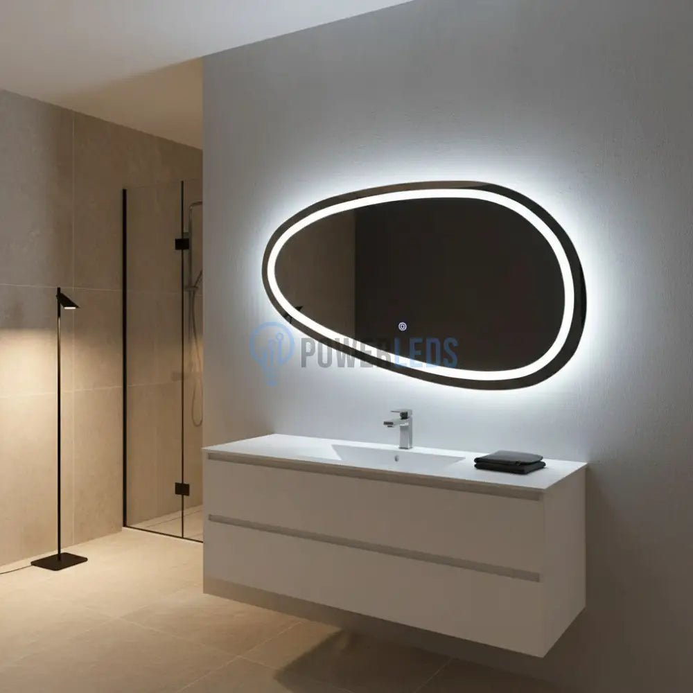 Oglinda LED Ovala 80x45cm Touch 3 Functii LED MIRROR