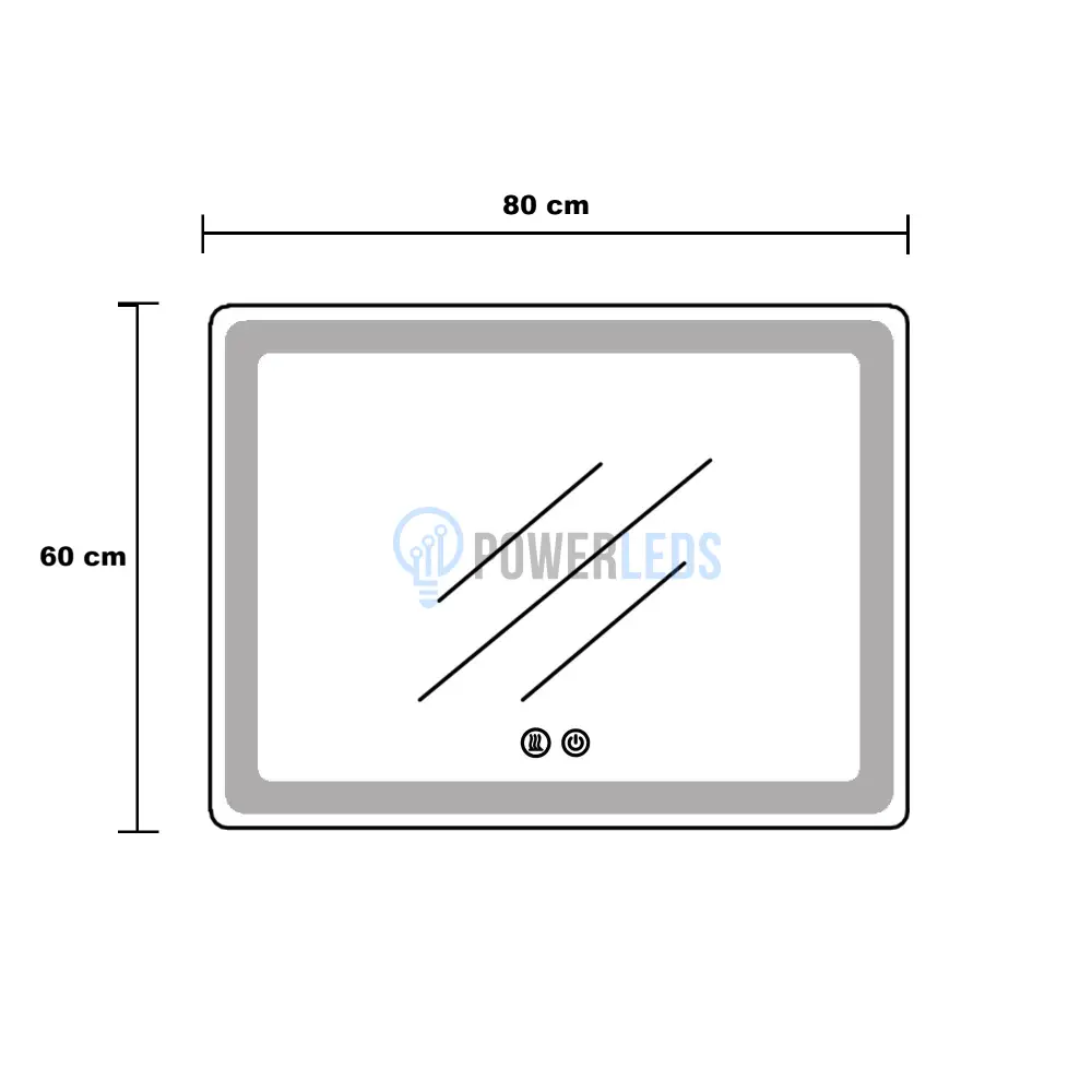Oglinda Led Rgb 80X60Cm 3 Lumini Dezaburire Si Touch Od014-Rgb Mirror