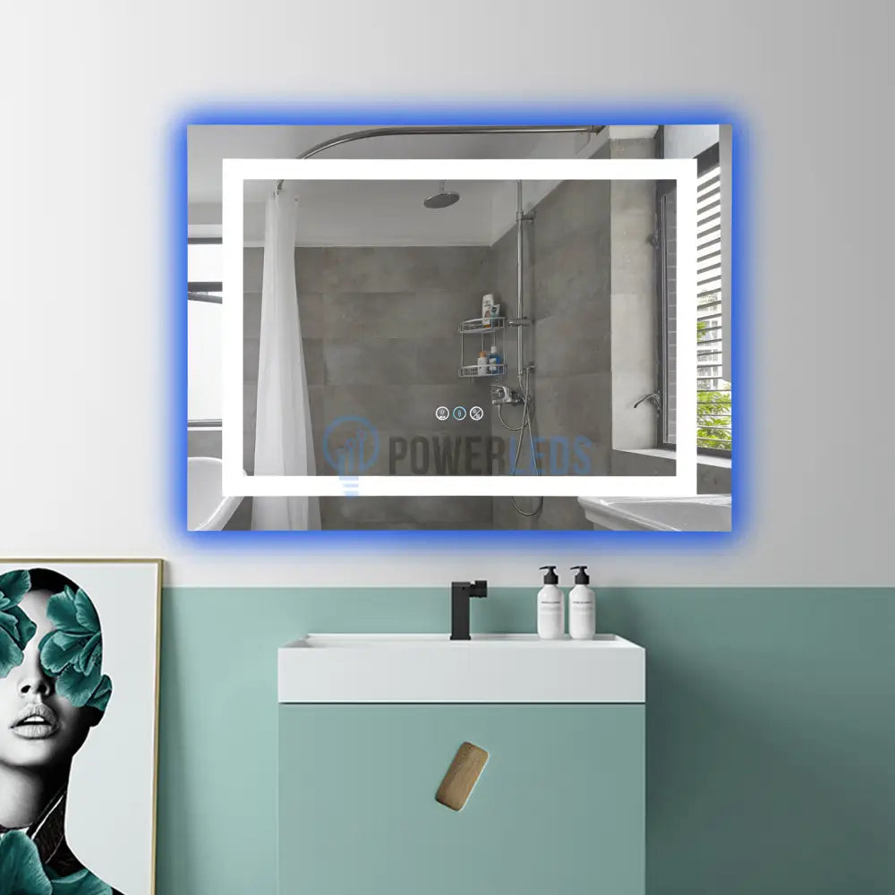 Oglinda Led Rgb 80X60Cm 3 Lumini Dezaburire Si Touch Od014-Rgb Mirror