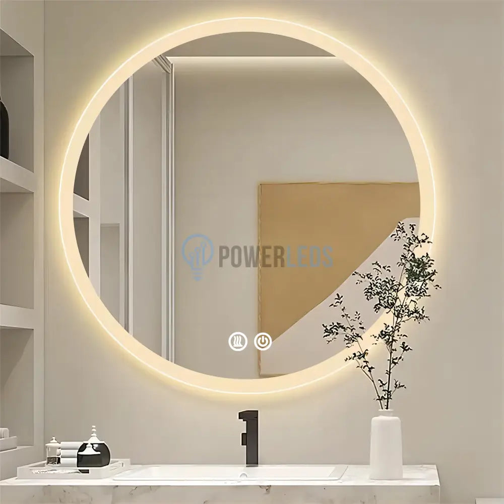 Oglinda Led Rotunda 60Cm 3 Lumini Dezaburire Si Touch Od012 Mirror