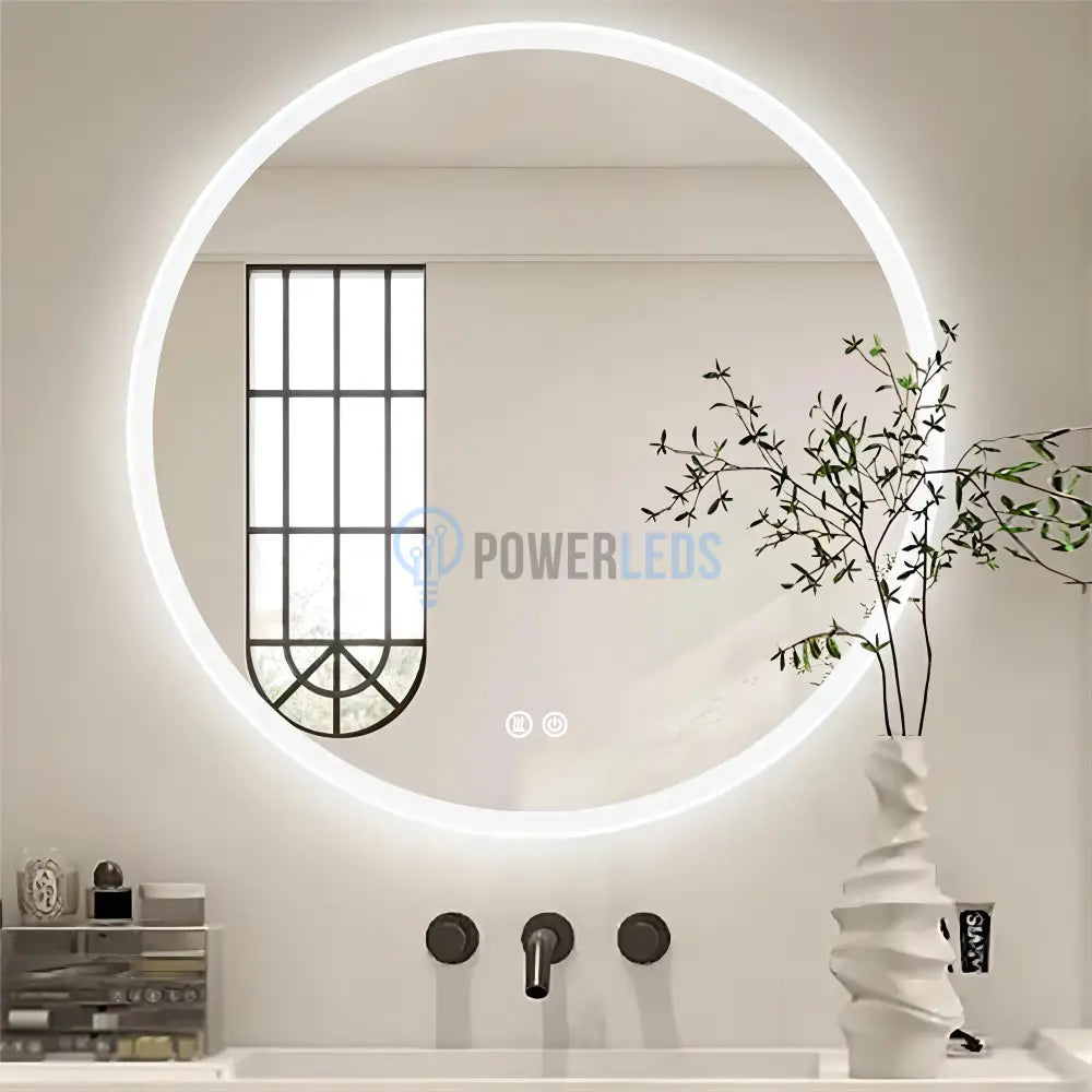 Oglinda Led Rotunda 60Cm 3 Lumini Dezaburire Si Touch Od012 Mirror