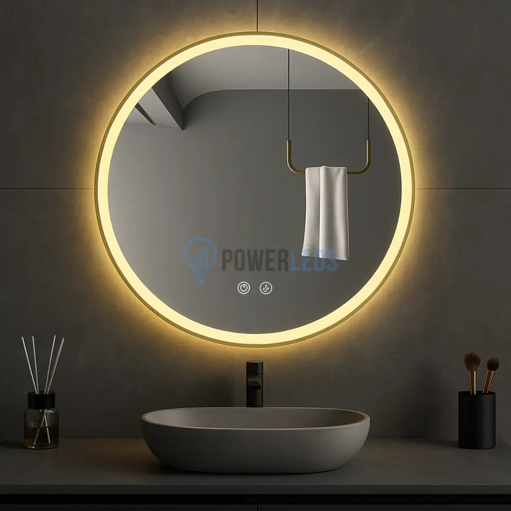 Oglinda LED Rotunda cu Rama Neagra si Touch C110S (Copy) powerleds.ro