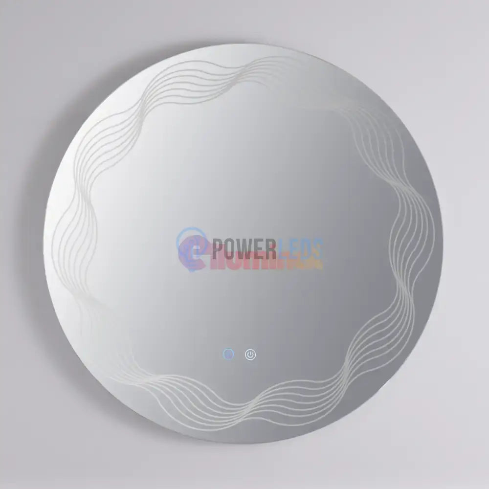 Oglinda LED Rotunda 60cm, 3 Lumini, Dezaburire si Touch E26S powerleds.ro