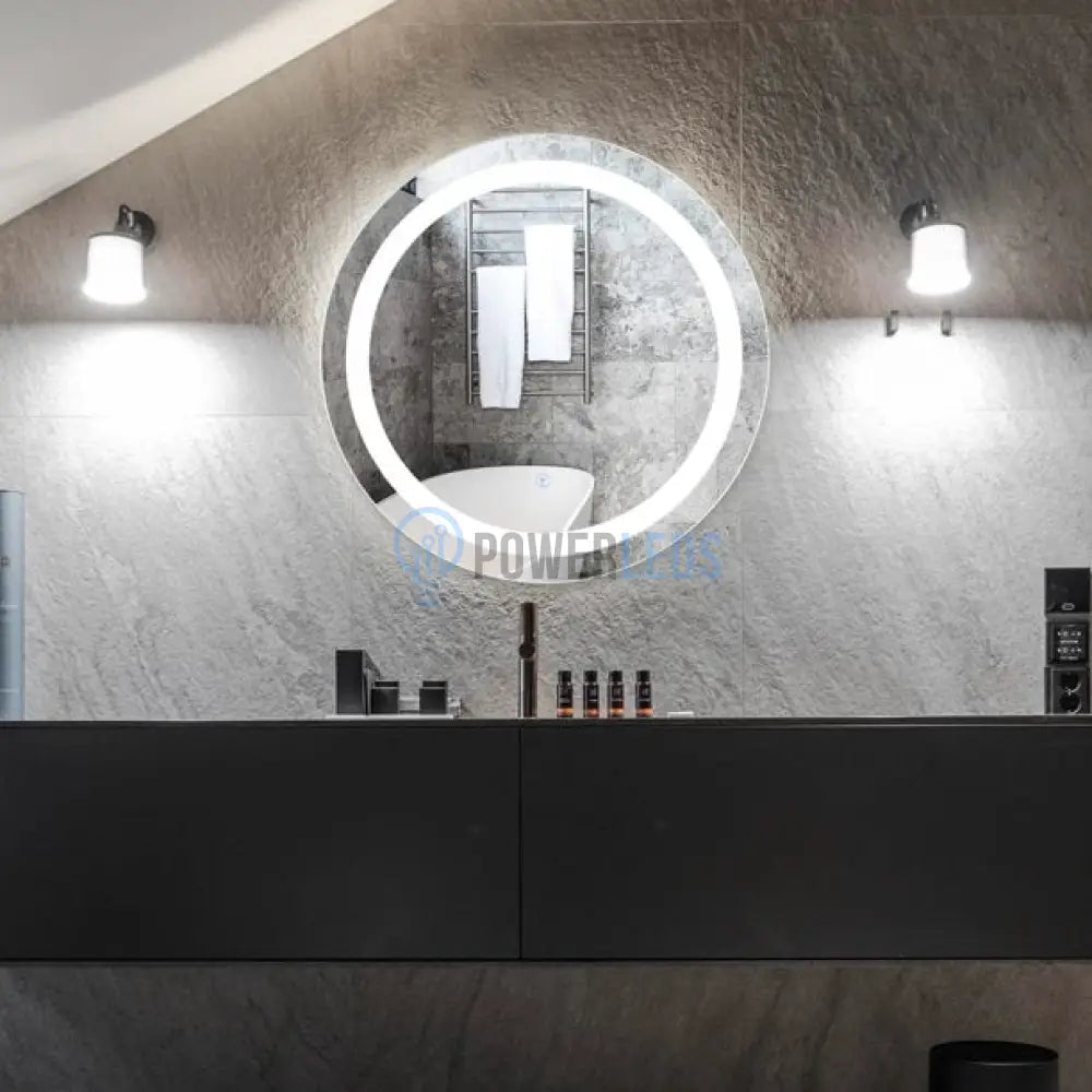 Oglinda Led Rotunda 60Cm Functie Dezaburire Si Touch J12 Mirror