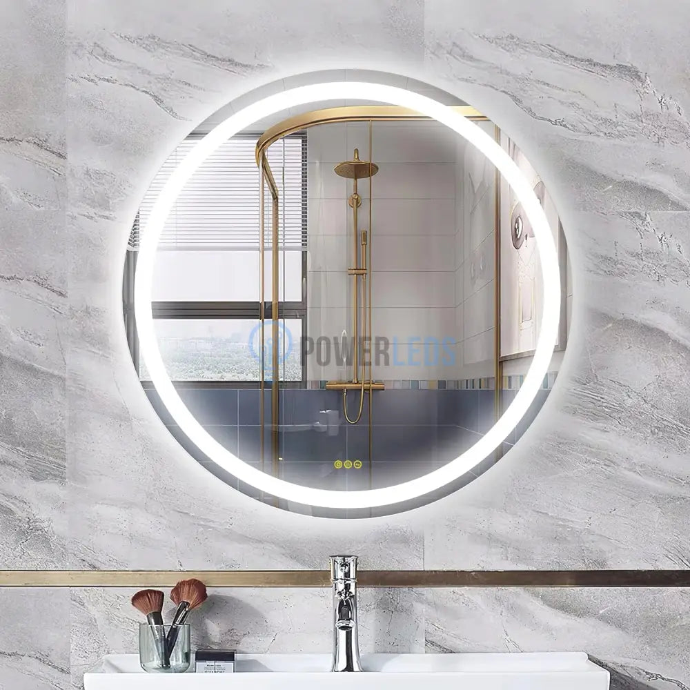 Oglinda Led Rotunda 60Cm Functie Dezaburire Si Touch J12 Mirror