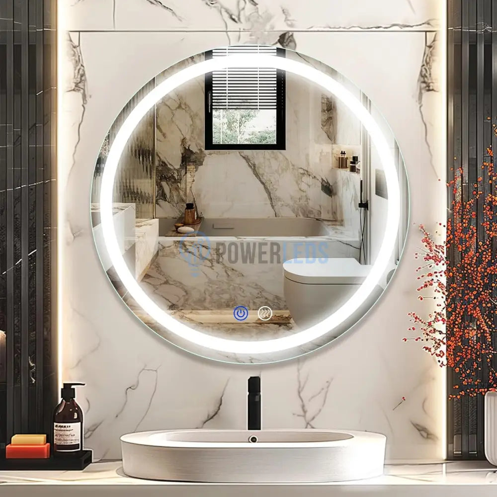 Oglinda Led Rotunda 60Cm Functie Dezaburire Si Touch W01S Mirror