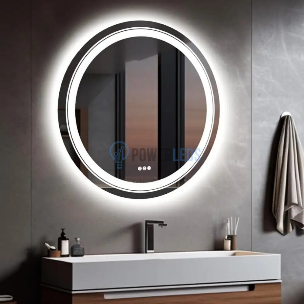 Oglinda Led Rotunda 60Cm Functie Dezaburire Si Touch W01S Mirror