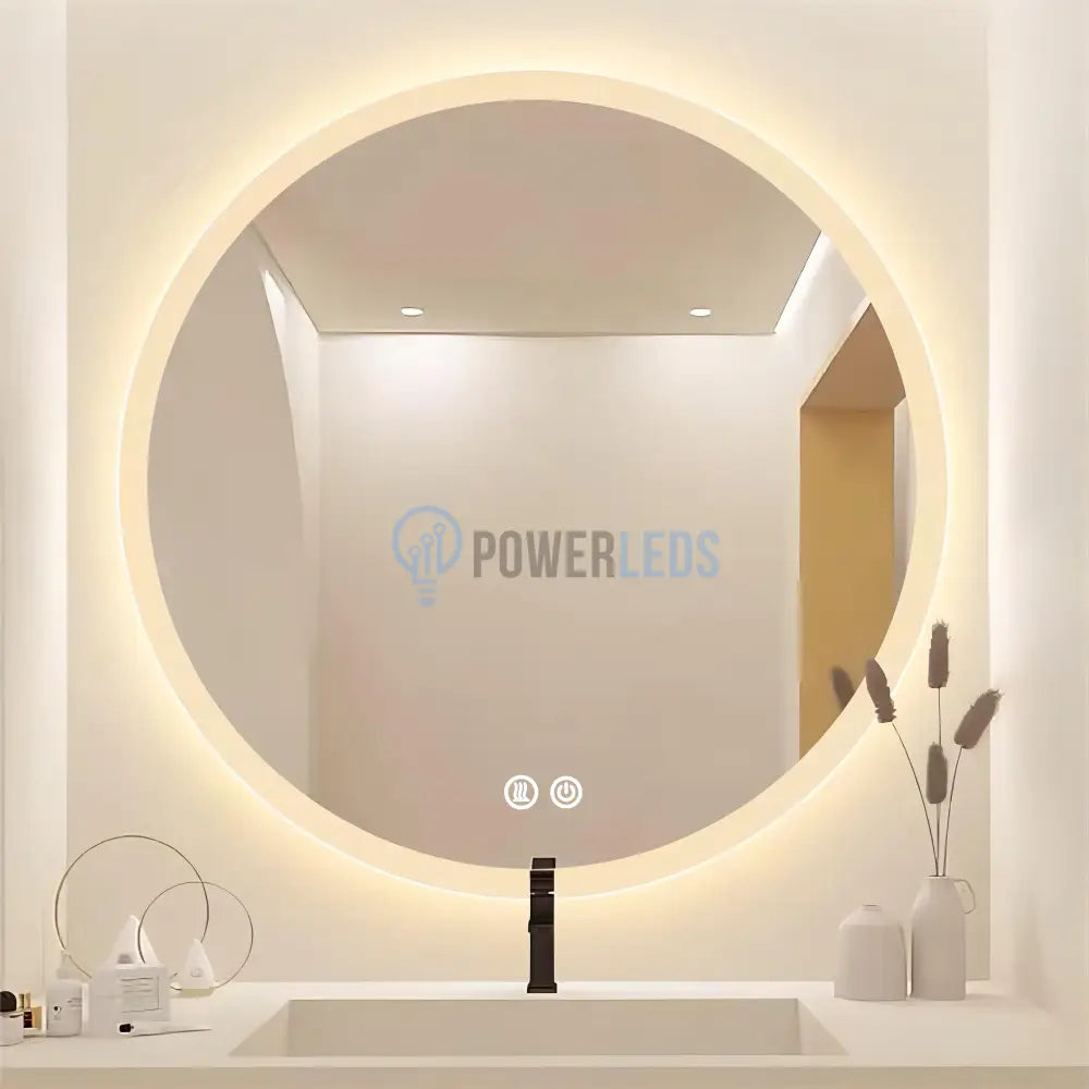 Oglinda Led Rotunda 70Cm 3 Lumini Dezaburire Si Touch Od013 Mirror