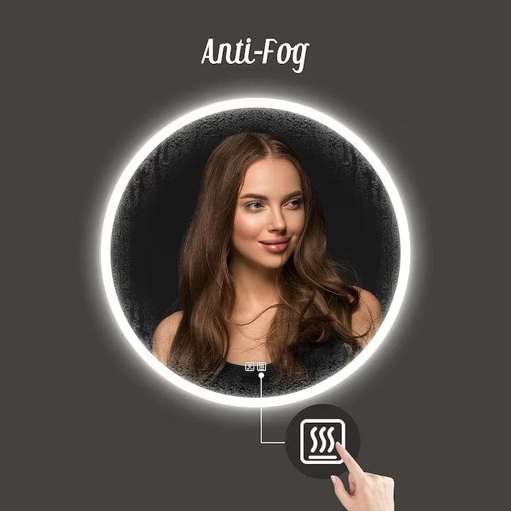 Oglinda LED Rotunda 70cm Functie Dezaburire si Touch E12S