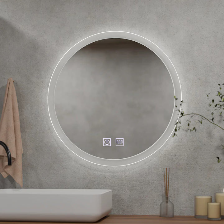 Oglinda LED Rotunda 70cm Functie Dezaburire si Touch E12S