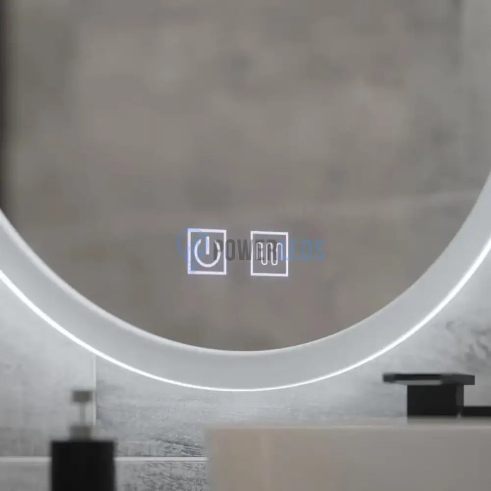 Oglinda LED Rotunda 70cm Functie Dezaburire si Touch powerleds.ro