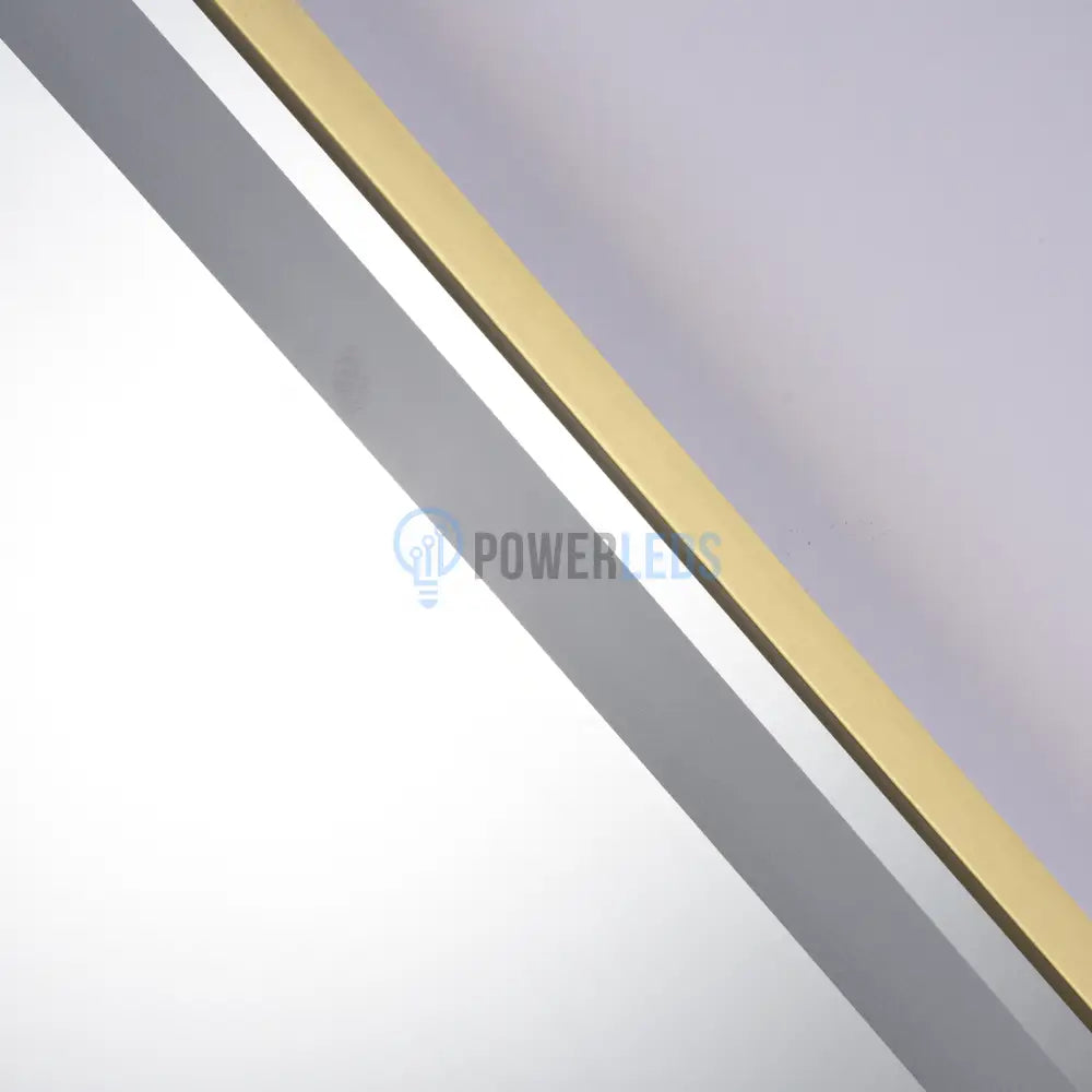 Oglinda Led Rotunda 70Cm Rama Aurie Ceas Temperatura Touch Si 3 Lumini Od010T/Gd Mirror