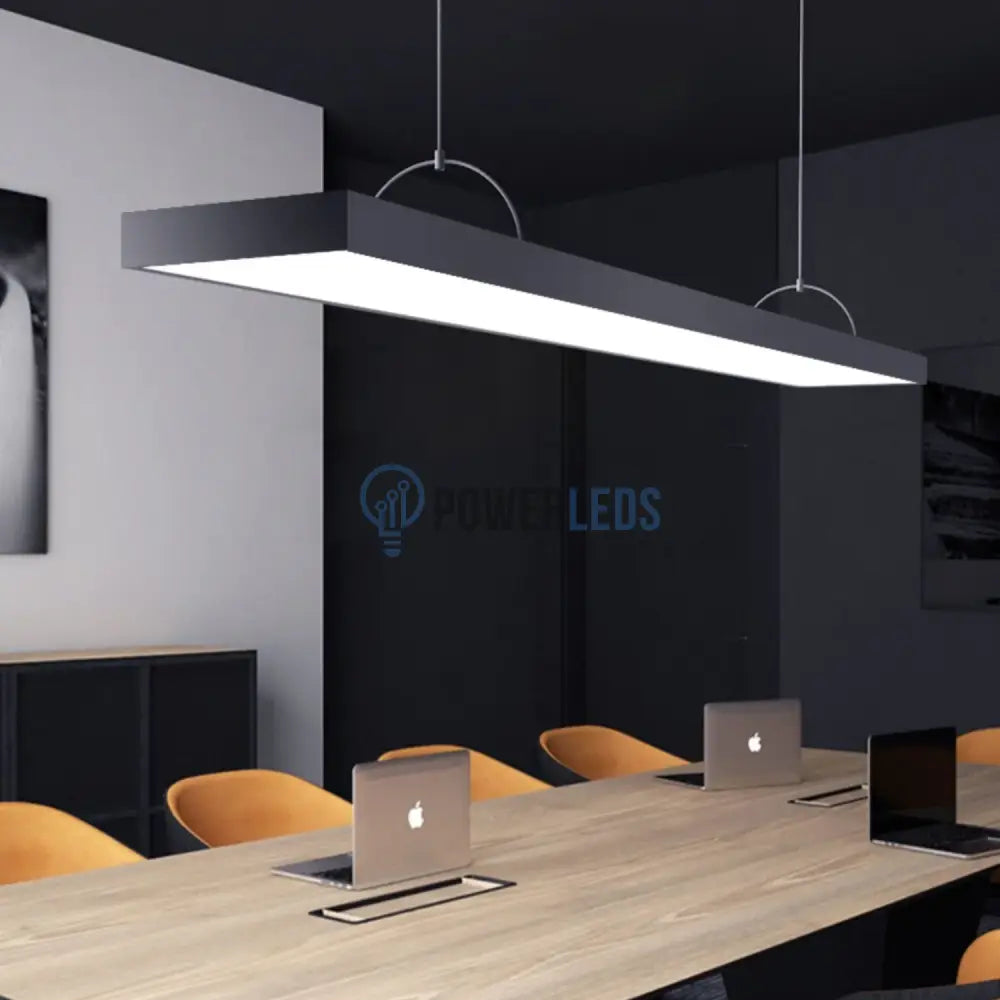 Panou LED 72W 117.5 x 28cm Negru Aplicat/Suspendat Echivalent 400W powerleds.ro