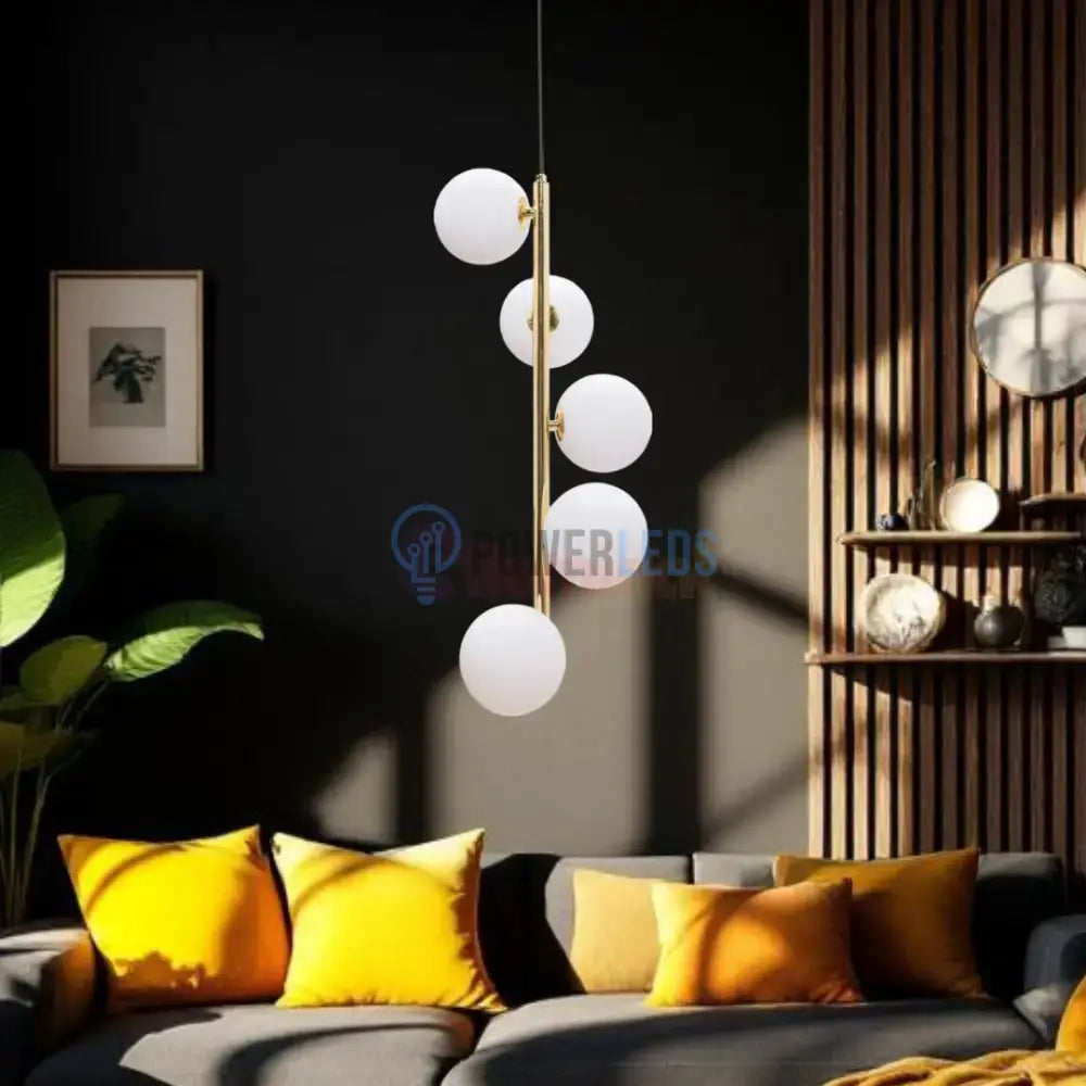 Lustra Abajur 5xG9 Black + Gold Nevalo NEGRU + AURIU / MINIMALIST DESIGN Lighting Fixtures