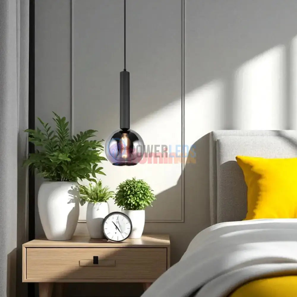 Pendul Abajur fumuriu CLAYTON powerleds.ro