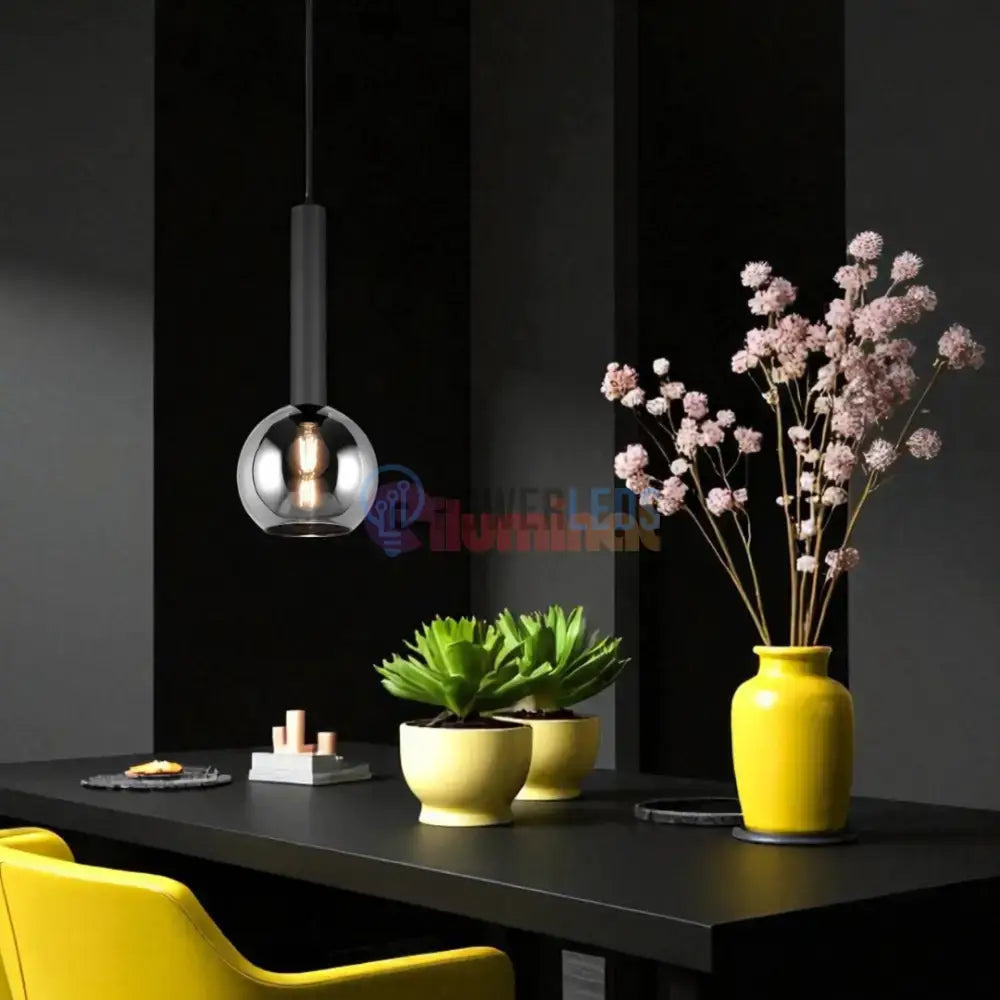 Pendul Abajur fumuriu CLAYTON powerleds.ro