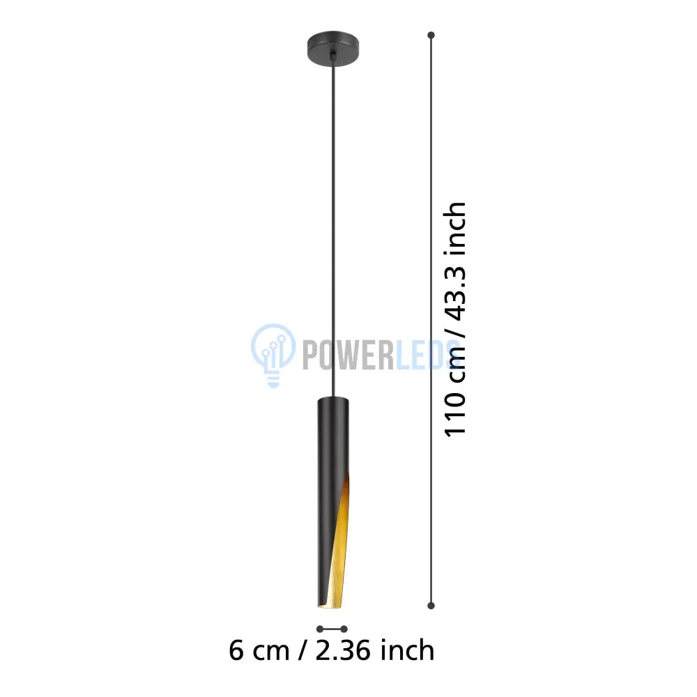 Pendul BARBOTTO Black & Gold 110CM NEGRU + AURIU / SUSPENDATE Lighting Fixtures