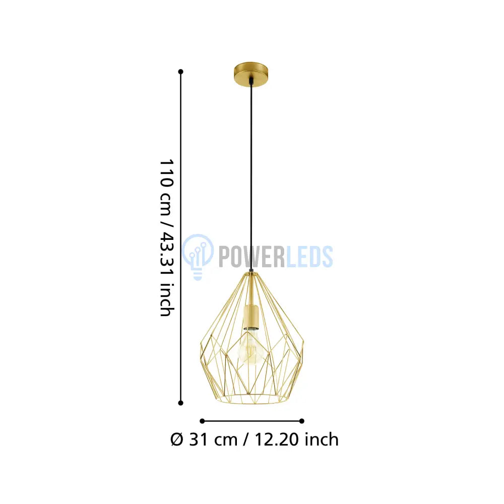 Pendul CARLTON Gold 110CM Eglo AURIE / SUSPENDATE Lighting Fixtures