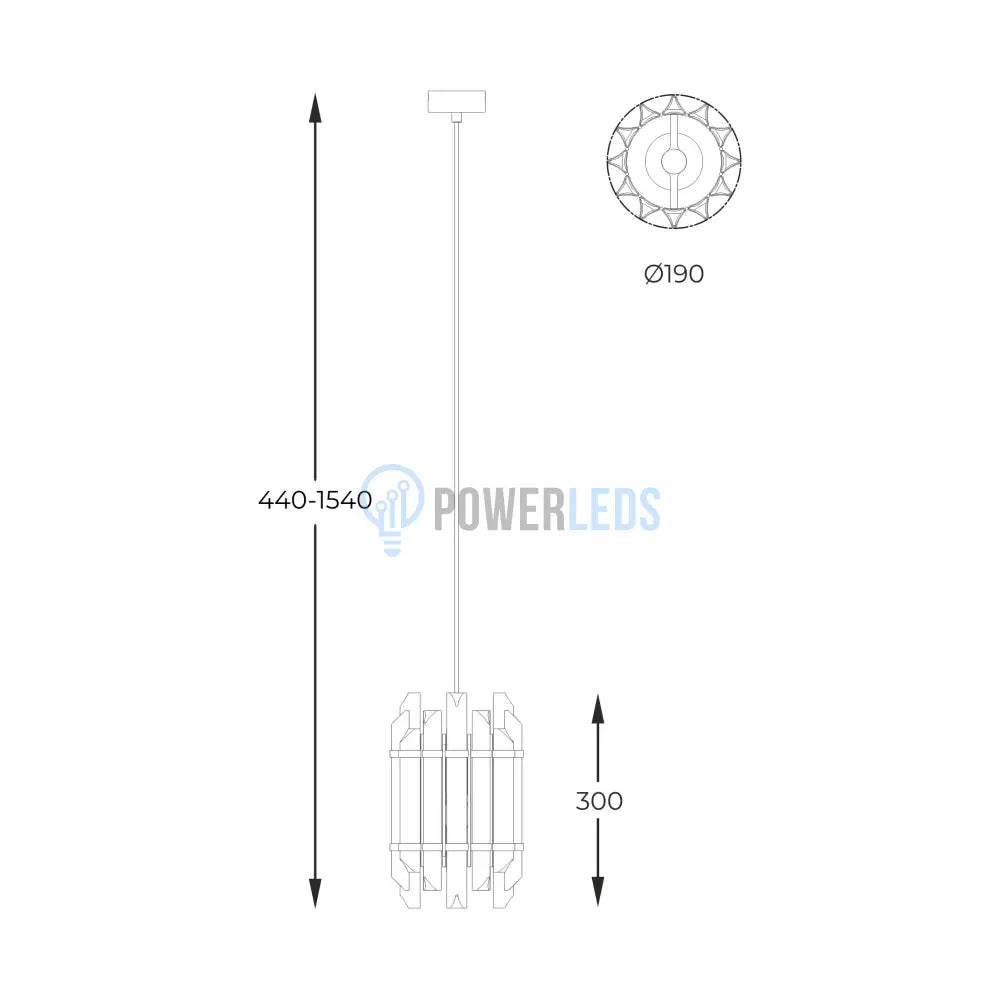 Pendul 1xE14 Gold Brillo powerleds.ro