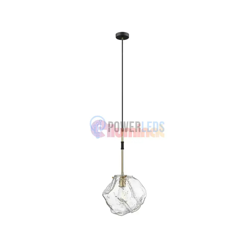 Pendul 1xE27 Matte Black+Gold IceArt powerleds.ro