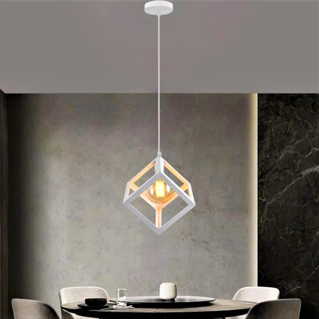 Pendul Vintage E27 CUB Alb