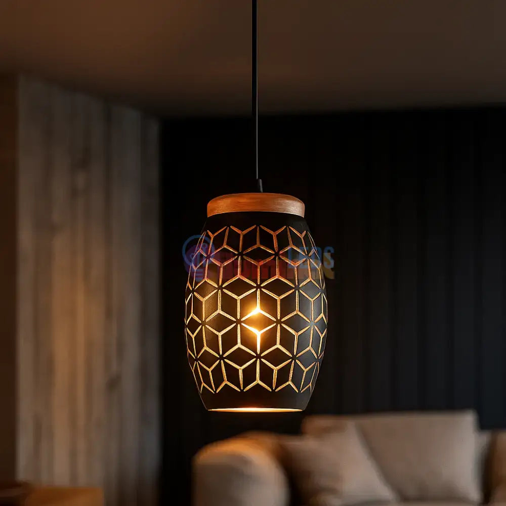 Pendul BIDAR 1x E27 Black NEAGRA / VINTAGE SI RETRO DESIGN Lighting Fixtures