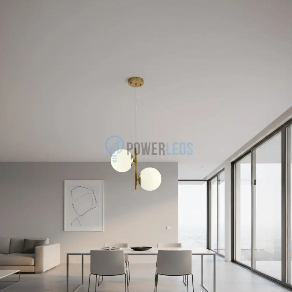 Pendul DIONIS Gold Abajur Mat 2xE27 Chandeliers
